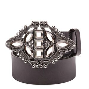 Contorno Paloma Leather Black Belt